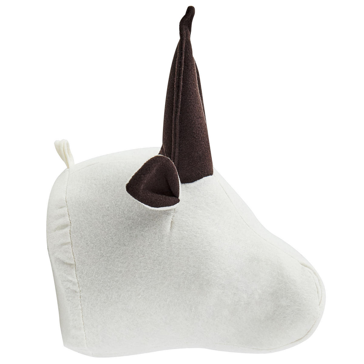 WANDDEKORATION cremeweiß/braun Geoffrey - Weiß, Textil (22/24/18cm) - Beliani