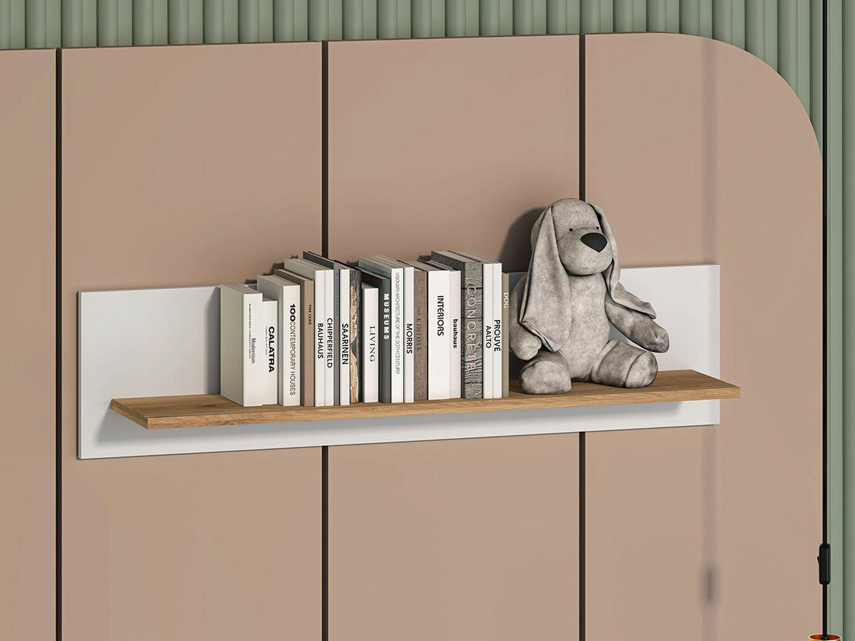 WANDREGAL – 101 cm – Torino – Weiß - Weiß, Holzwerkstoff (101/25/21cm) - hi-markt