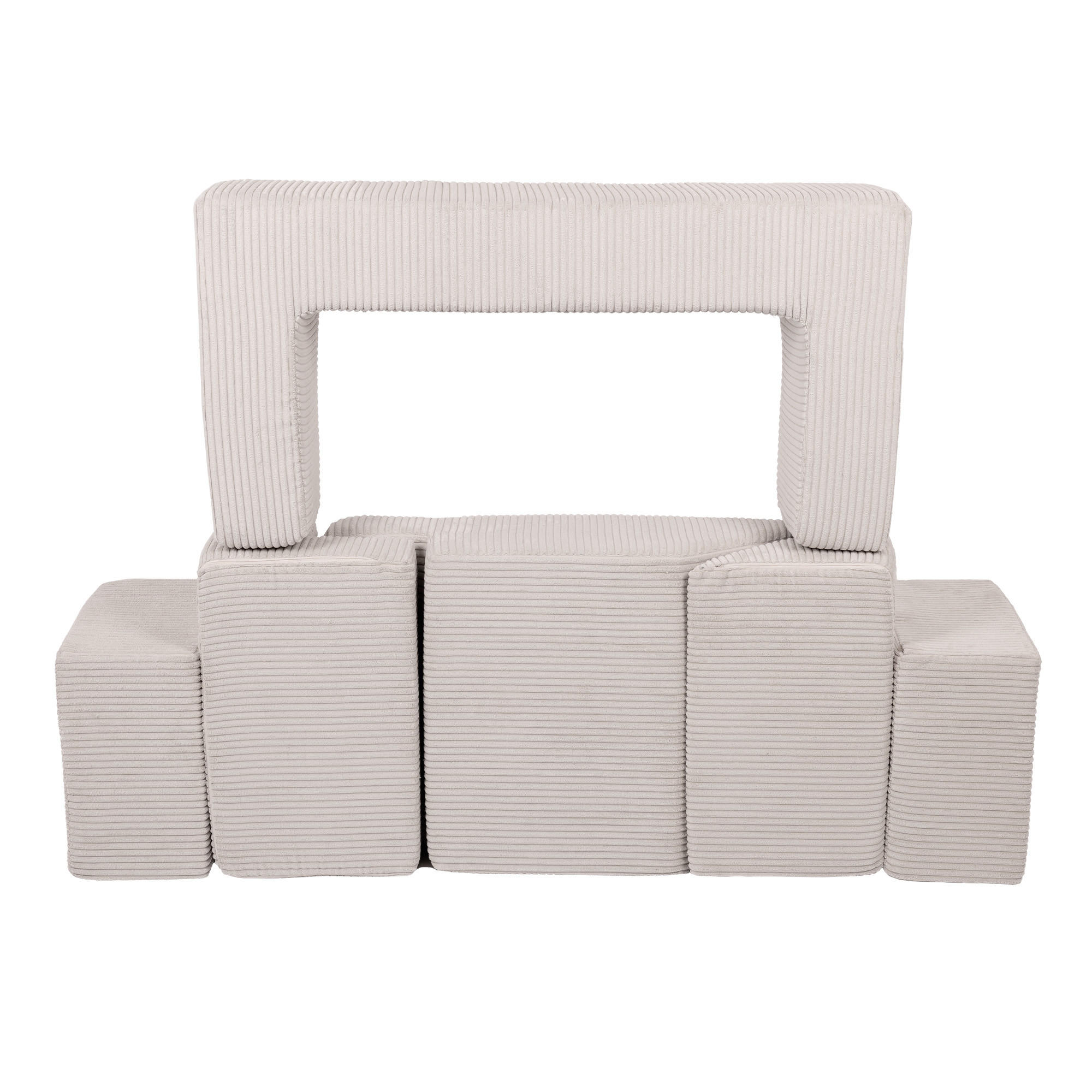 KINDERSOFA, Modulares Sofa für Kinder, Aesthetic, Ecru - Ecru, Textil (35/100/40cm) - MeowBaby