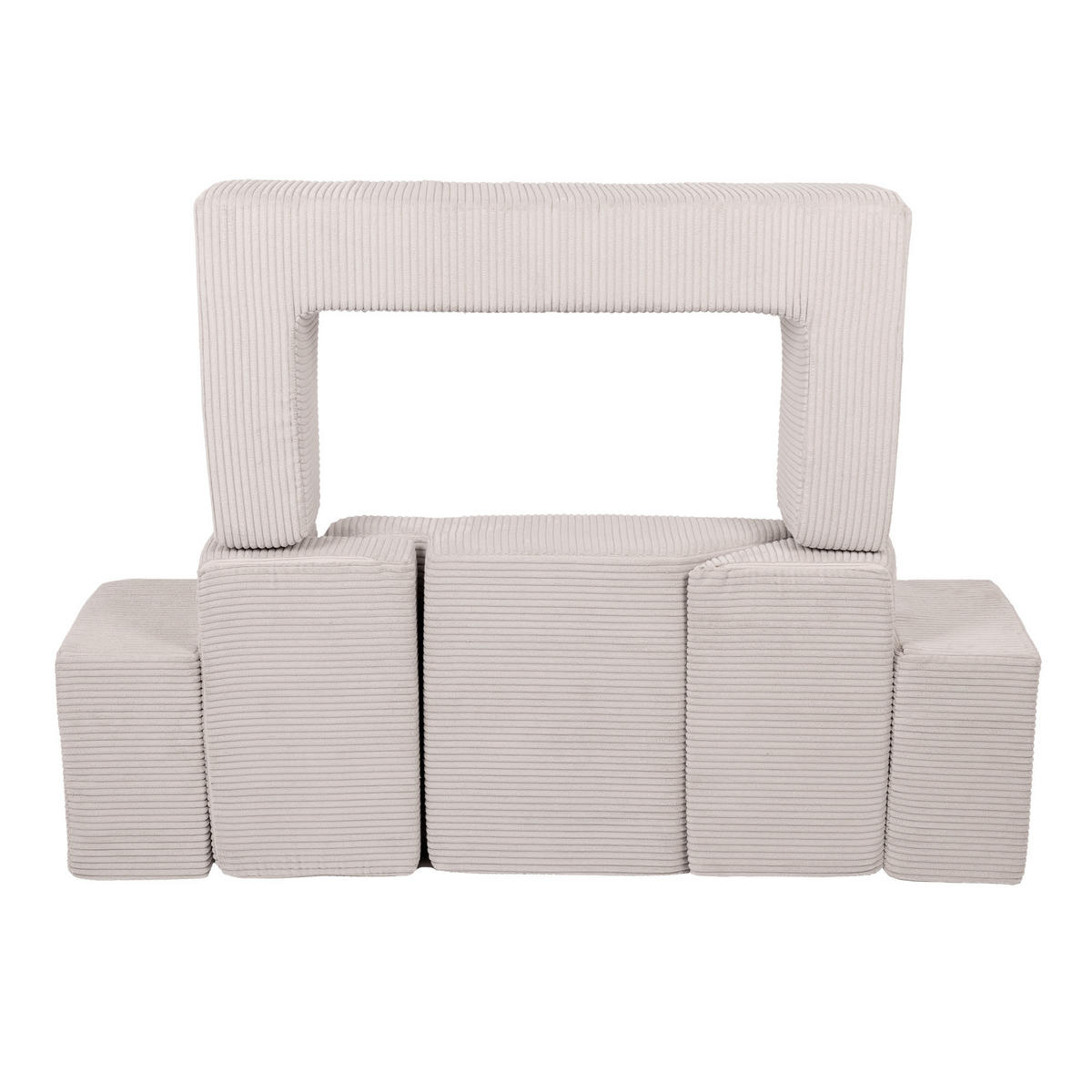 KINDERSOFA, Modulares Sofa für Kinder, Aesthetic, Ecru - Ecru, Textil (35/100/40cm) - MeowBaby