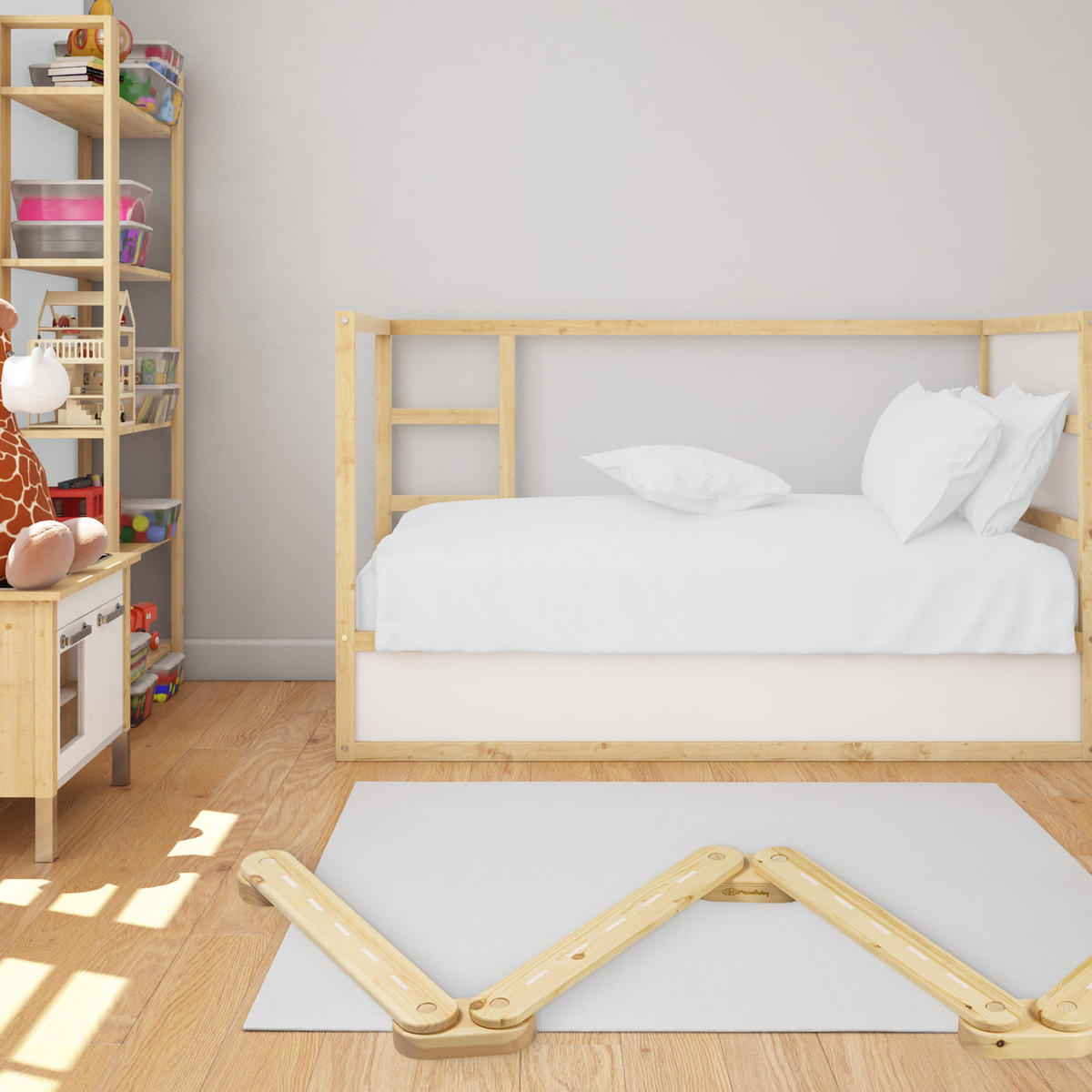 BALANCIERBALKEN für Kinder, Natur - Beige, Holz (68/10/68cm) - MeowBaby