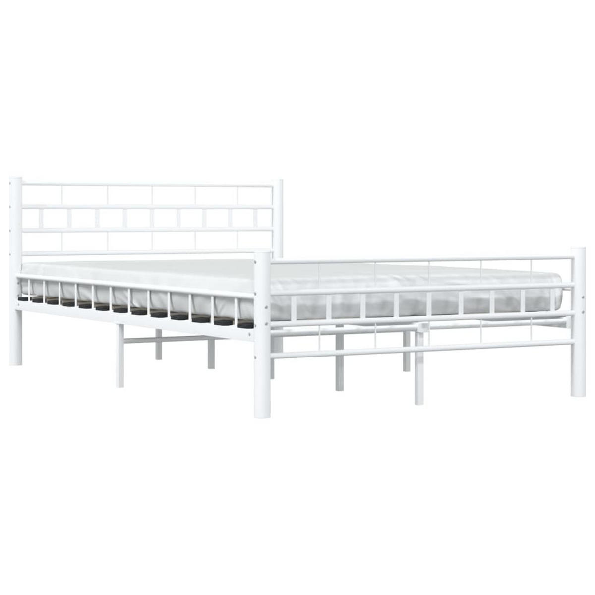 METALLBETT Holmes 147/210 cm - Weiß, Metall (140/200cm) - Nettlife