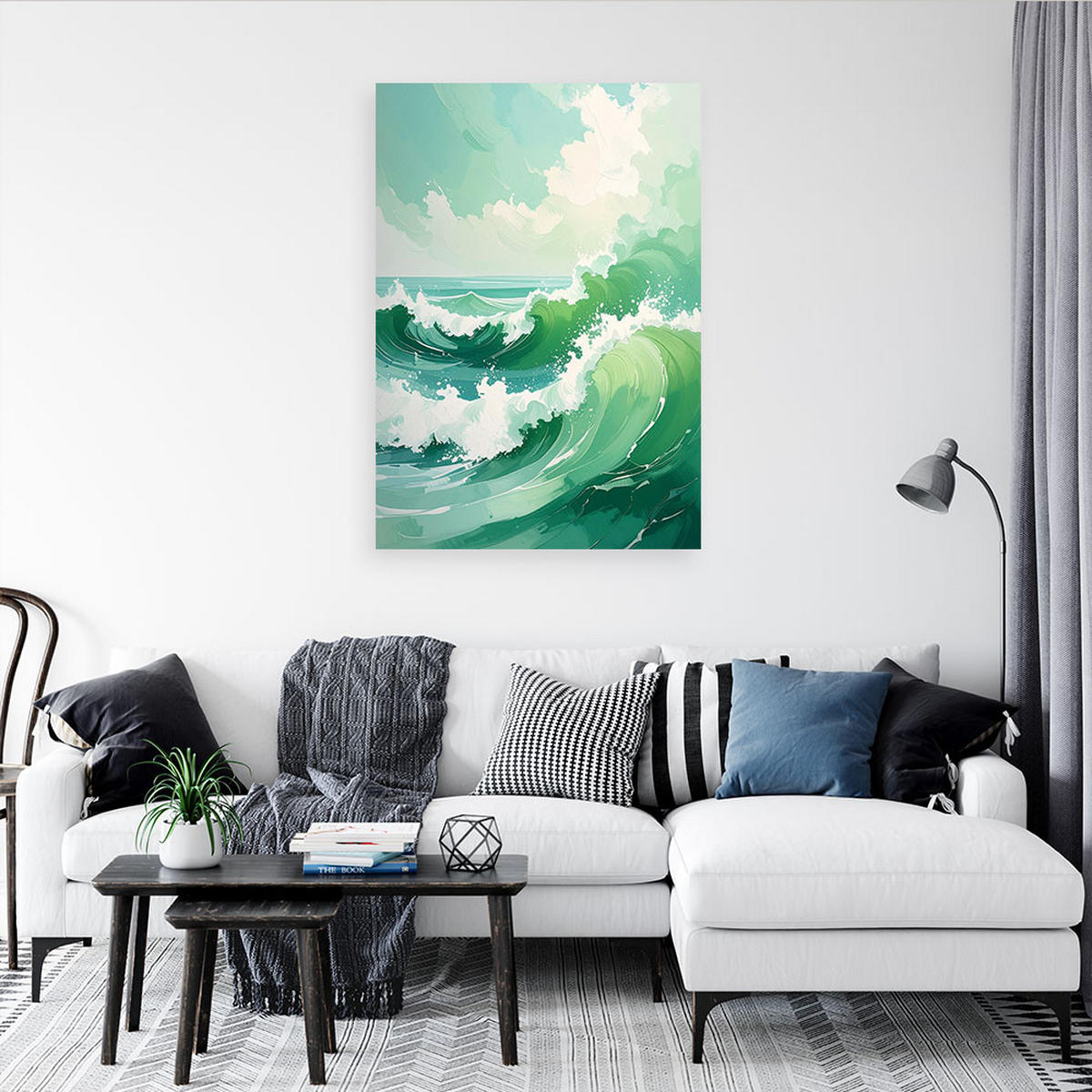 LEINWANDBILD Natur und Botanik 70x100cm - Grün, Textil (70/100cm) - Feeby