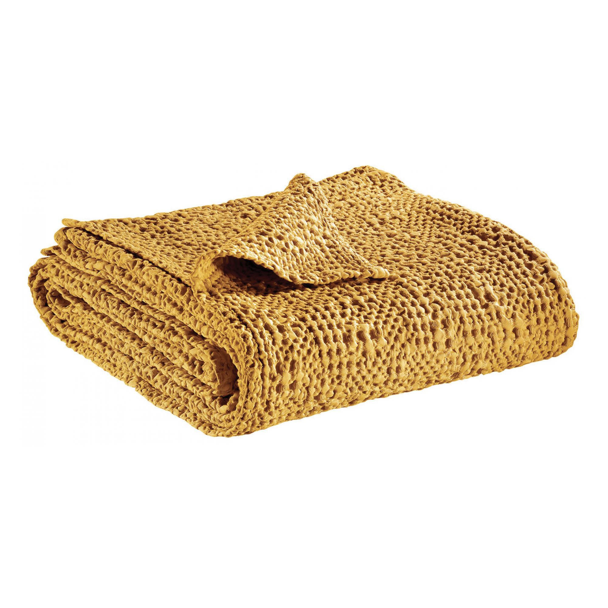 BETTÜBERWURF Tana maisgelb 240 x 260 cm - Gelb, Textil (240/260cm) - Vivaraise