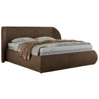 POLSTERBETT CAELA CLASSIC 180/200 - Braun Velvet - Pocket-Matratze - Braun, Textil (180/200cm) - MKS