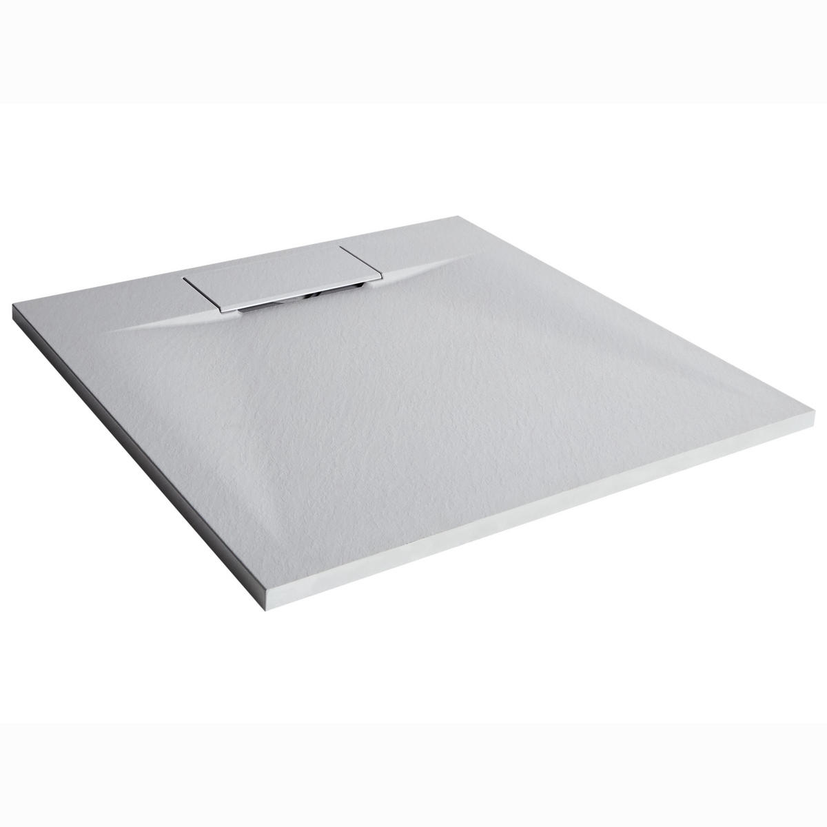 SPRCHOVÁ VANIČKA 90/90/3 cm Šedá Azzurro - šedá/tmavě šedá, plast (90/3/90cm) - Beliani