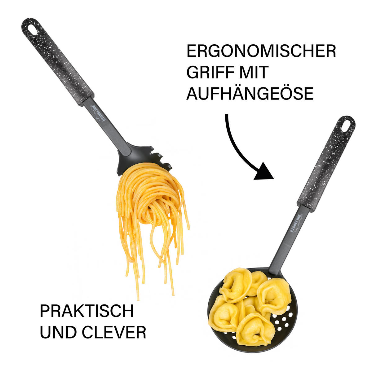KÜCHENHELFER-SET 9-TEILIG - Schwarz, Metall - Stoneline