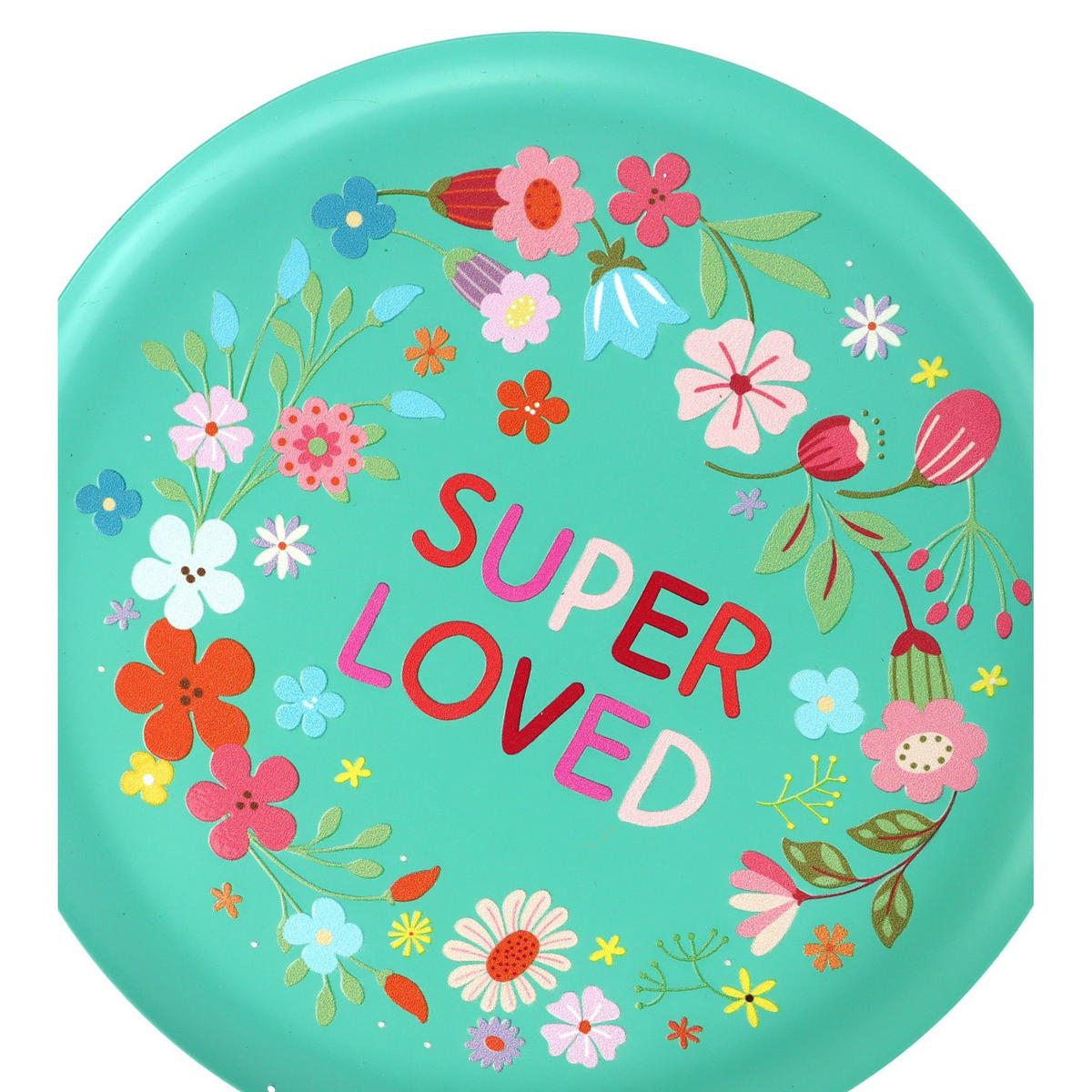 DEKOTELLER & -TABLETTS Super Loved 26/26/1,5 cm - Grün, Metall (26/1.5cm) - FURNARO