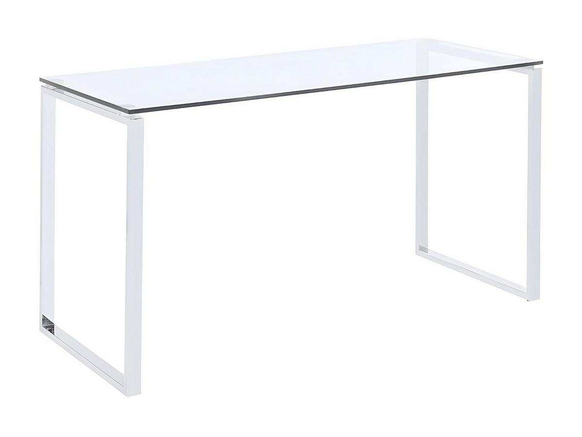 SCHREIBTISCH - Glas & Metall - FREYA - Transparent, Metall (60/140/75cm) - Vente-Unique