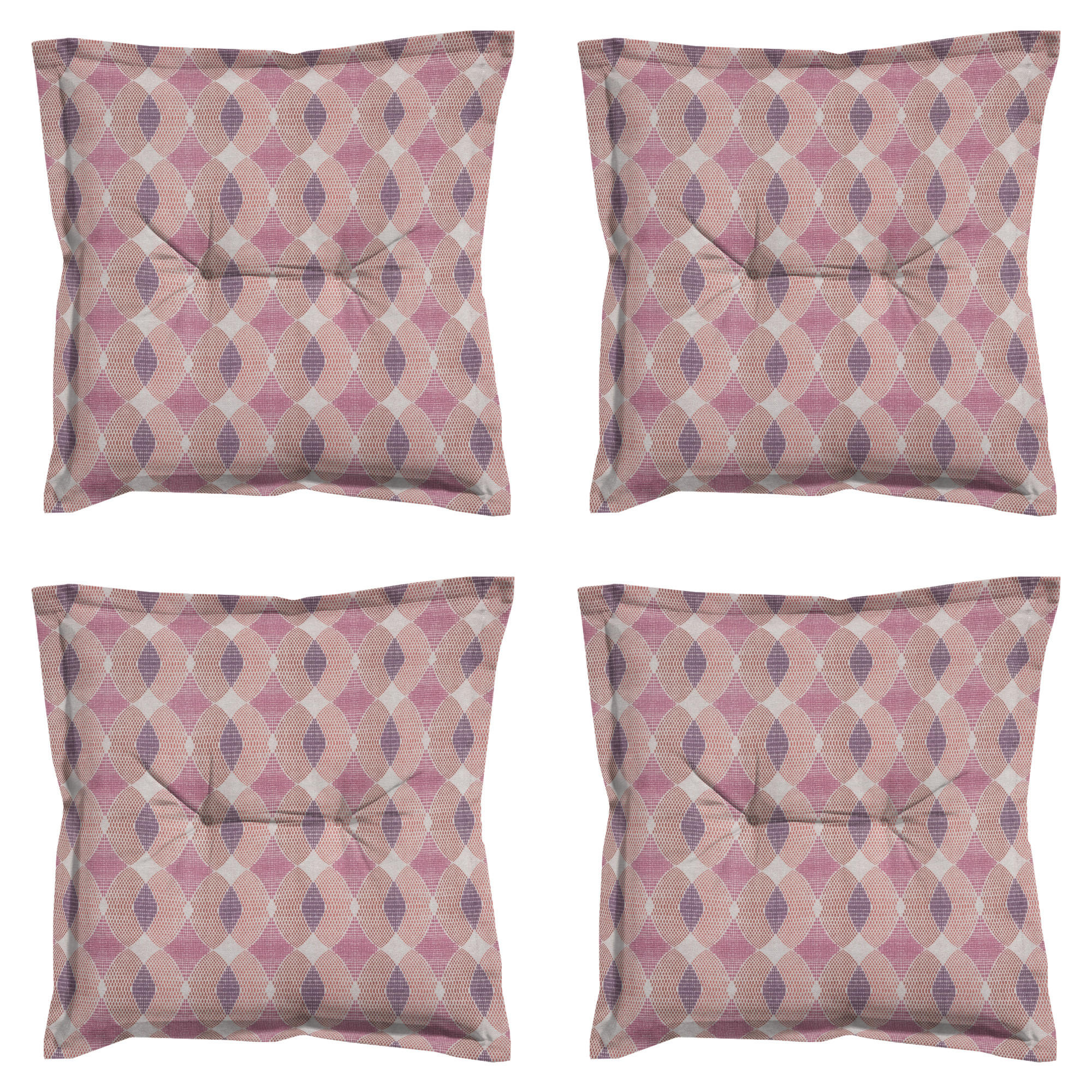 SITZKISSEN Rae - Lila - 50/50/7 cm - 4er-Set - Lila, Textil (50/7/50cm) - Madison