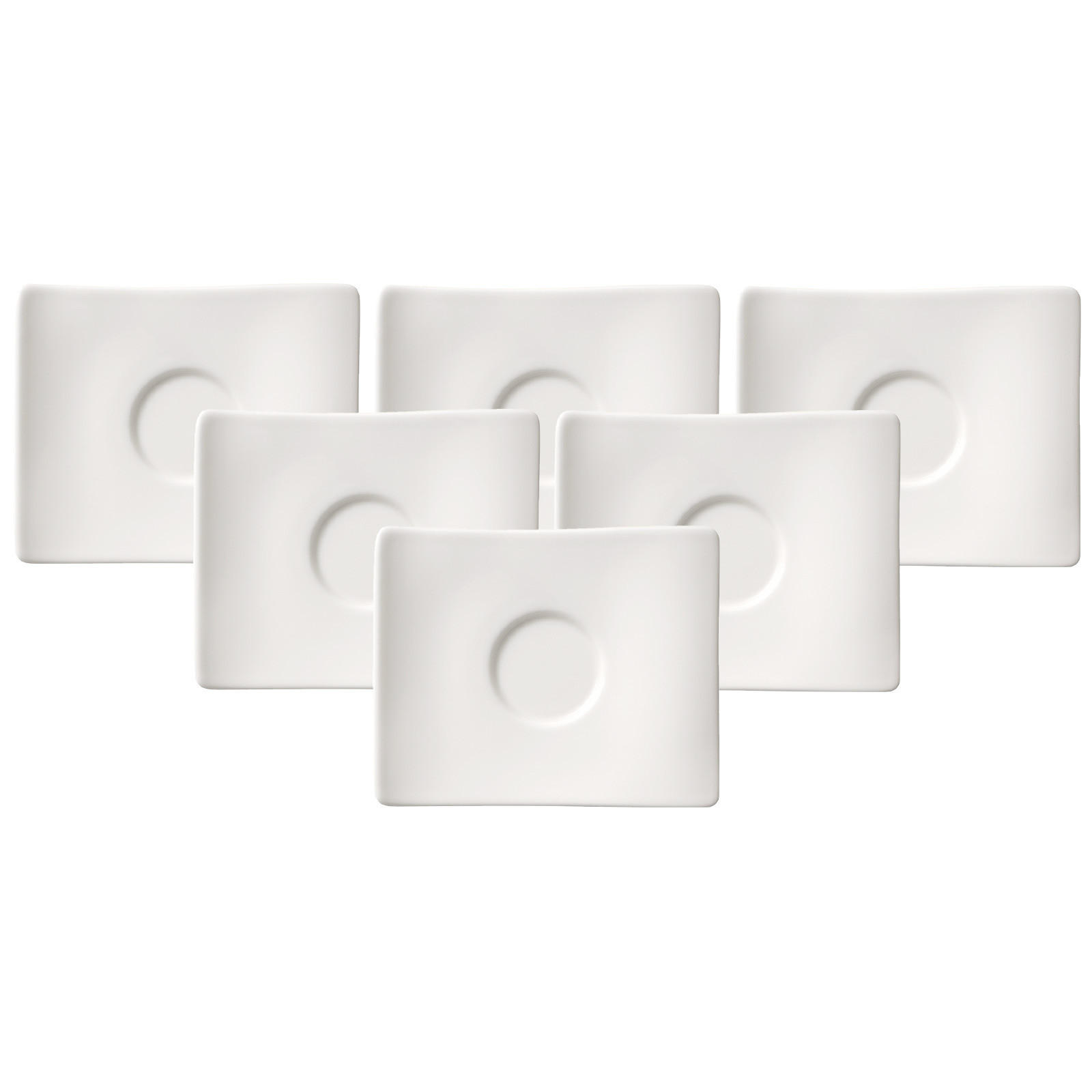MOKKA- / ESPRESSOUNTERTASSE NewWave weiß 6er Set - Weiß, Keramik (12cm) - Villeroy & Boch