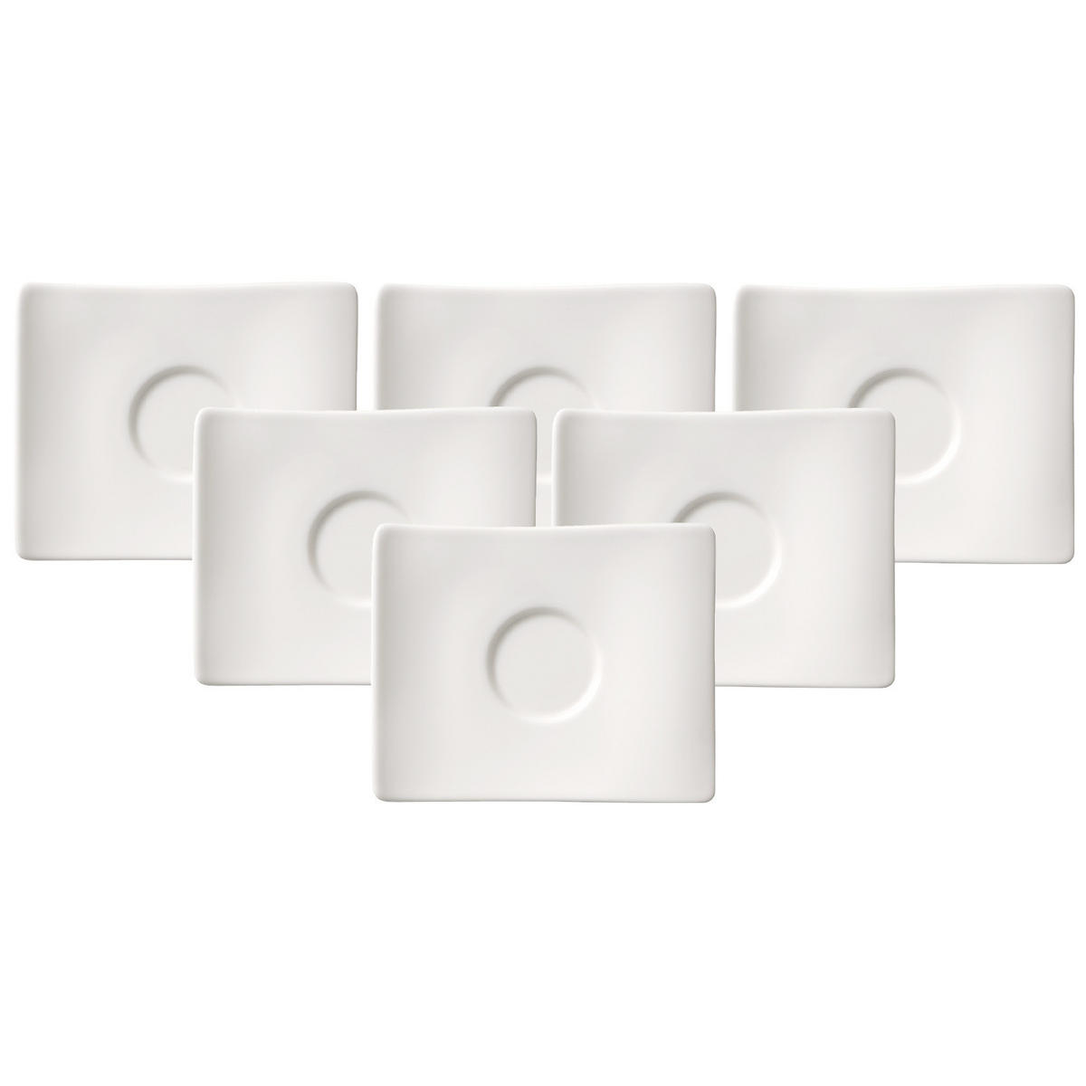 MOKKA- / ESPRESSOUNTERTASSE NewWave weiß 6er Set - Weiß, Keramik (12cm) - Villeroy & Boch