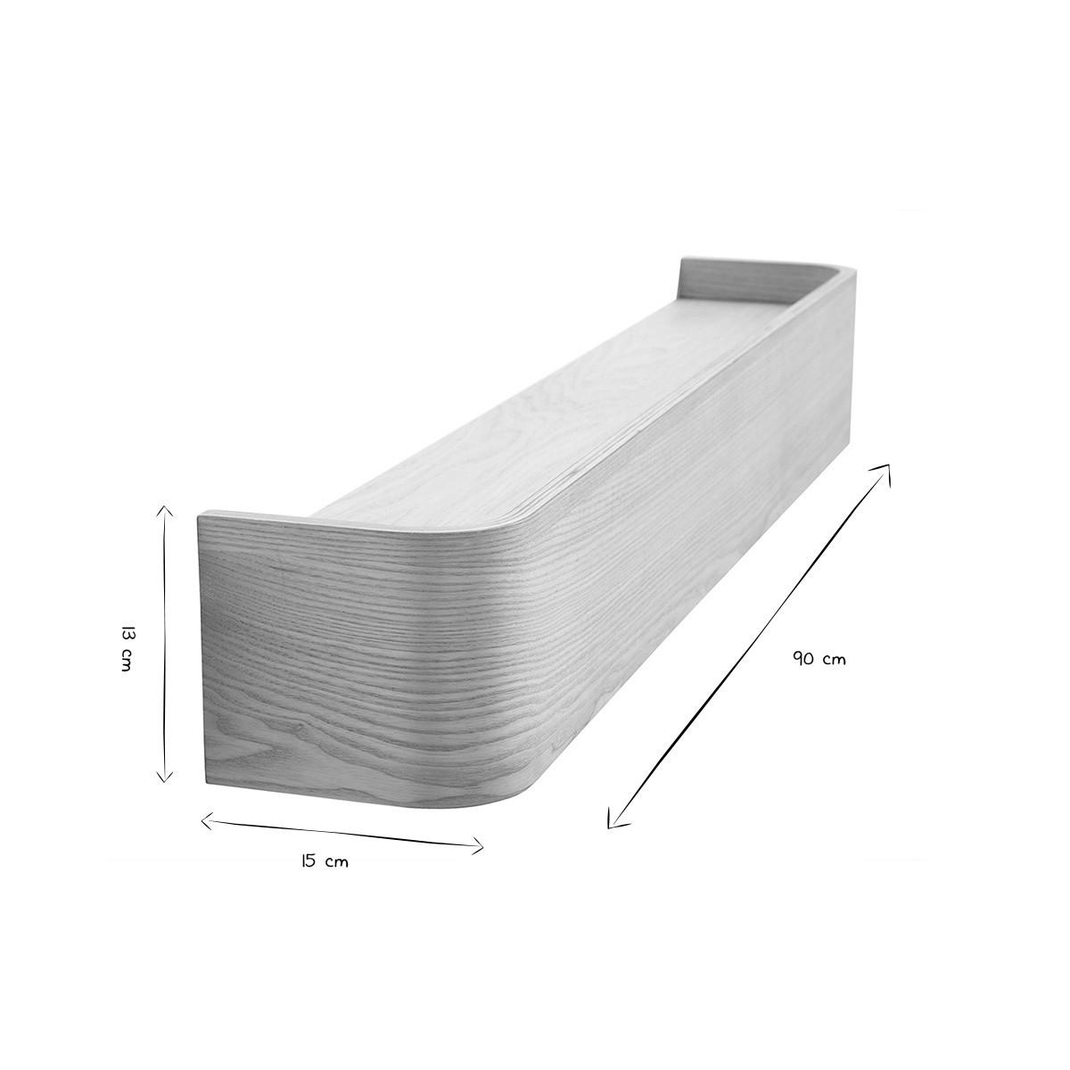 WANDREGAL Holz Esche L90 HOPE - Hellbraun, Holz (15/13/90cm) - Miliboo