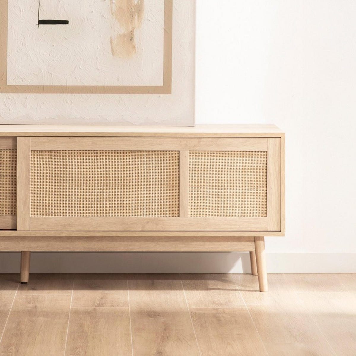 TV-ELEMENT Ikigai Natürlich 180 cm x 56 cm - Naturfarben, Holzwerkstoff (180/56/40cm) - Klast Home