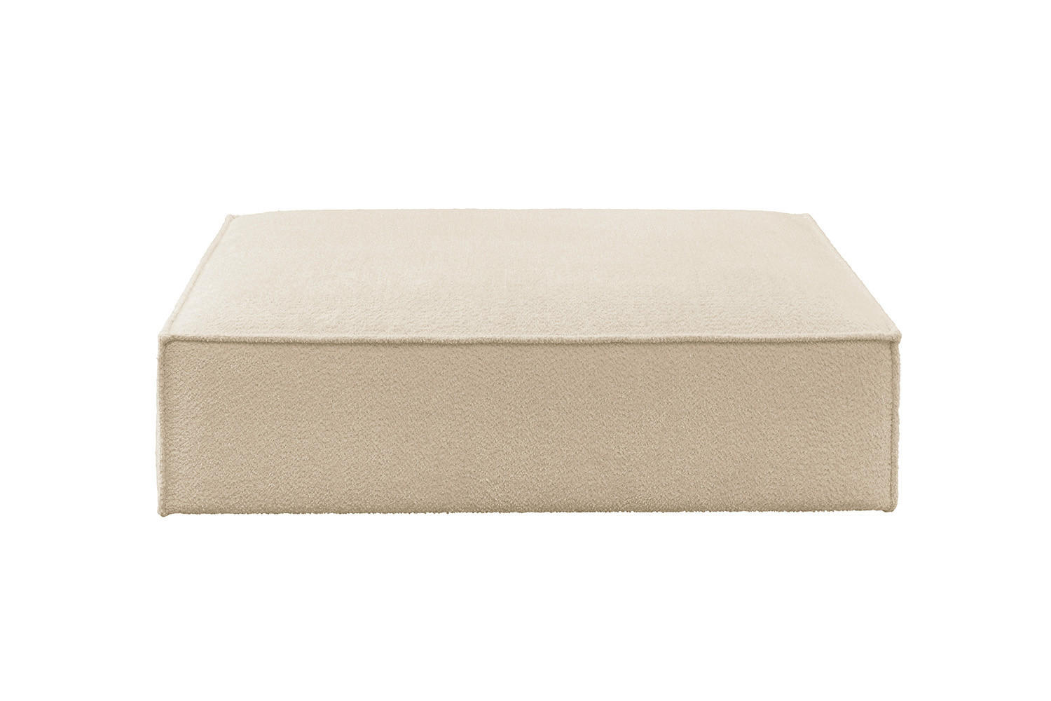 POLSTERHOCKER CARMO Beige Flachgewebe - Beige, Textil (145/43/100cm) - KAWOLA