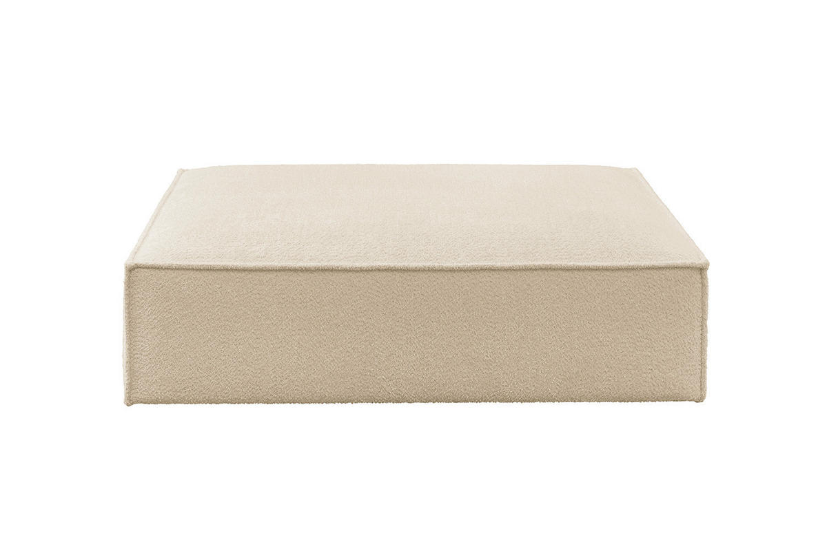 POLSTERHOCKER CARMO Beige Flachgewebe - Beige, Textil (145/43/100cm) - KAWOLA