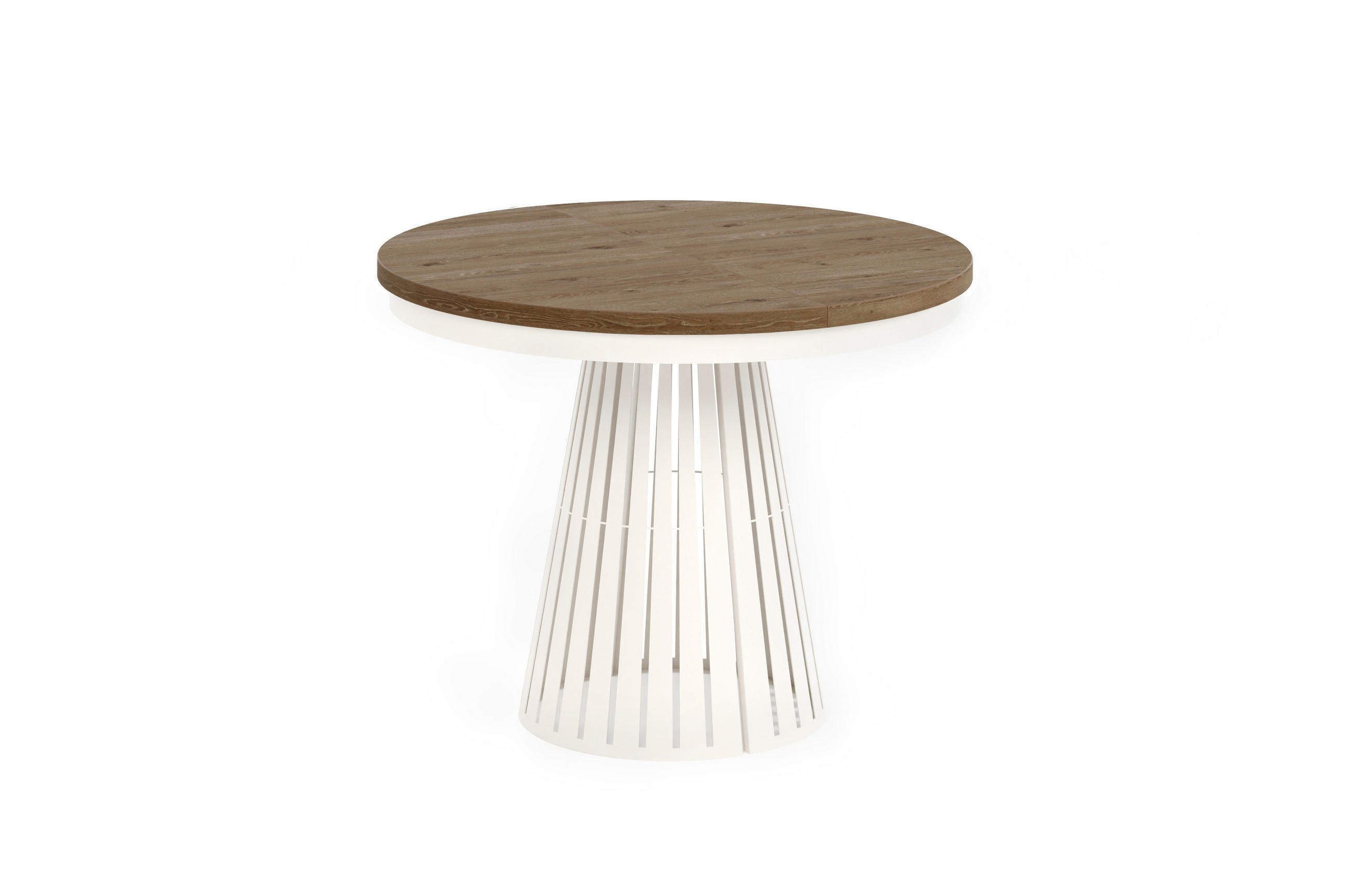 ESSTISCH Cone Bis - Kaschmir/Alteiche, Holzwerkstoff/Metall (100/100/76cm) - Meblini