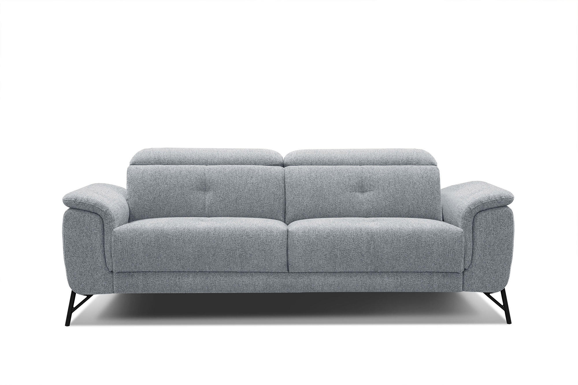 SOFA AVENA 3-Sitzer, silberfarben - Silberfarben, Holzwerkstoff/Textil (204/80/108cm) - Courtois Laville