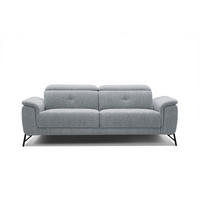 SOFA AVENA 3-Sitzer, silberfarben - Silberfarben, Holzwerkstoff/Textil (204/80/108cm) - Courtois Laville