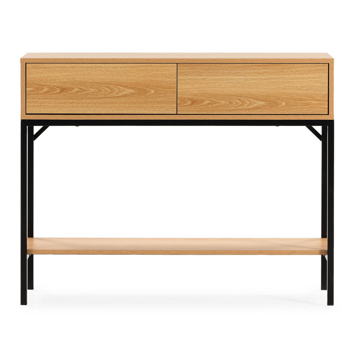 KONSOLENTISCH Auri 2 schubladen Eiche-Optik - Honigeiche, Holzwerkstoff (30/100/80cm) - VS Venta-stock