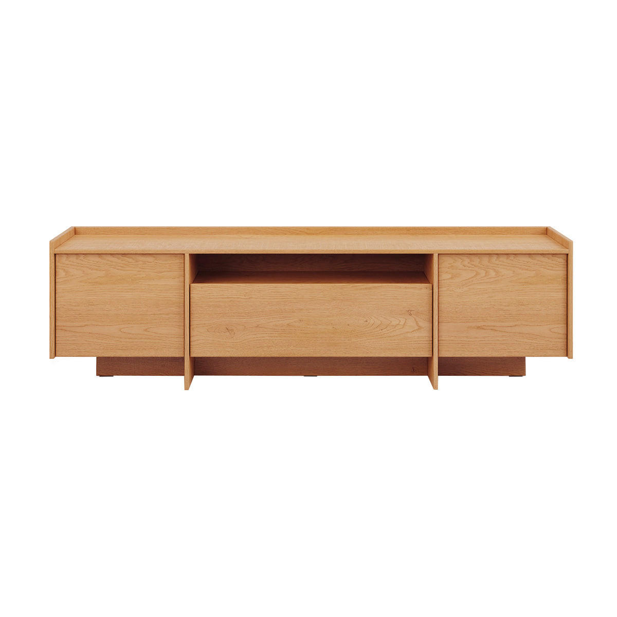 TV STOLÍK Japandi Drevo - hnedá, kompozitné drevo (196.8/57.4/38cm) - Petits-meubles