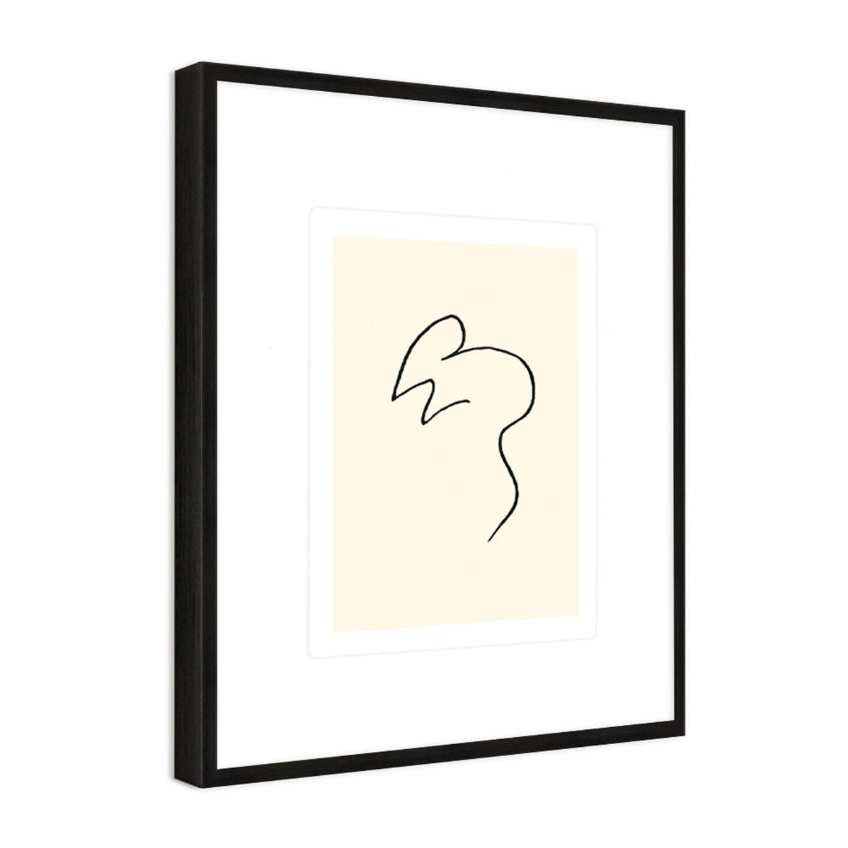 BILD gerahmt 53x63 cm Pablo Picasso „Maus“ - Weiß, Holz (53/63cm) - artissimo