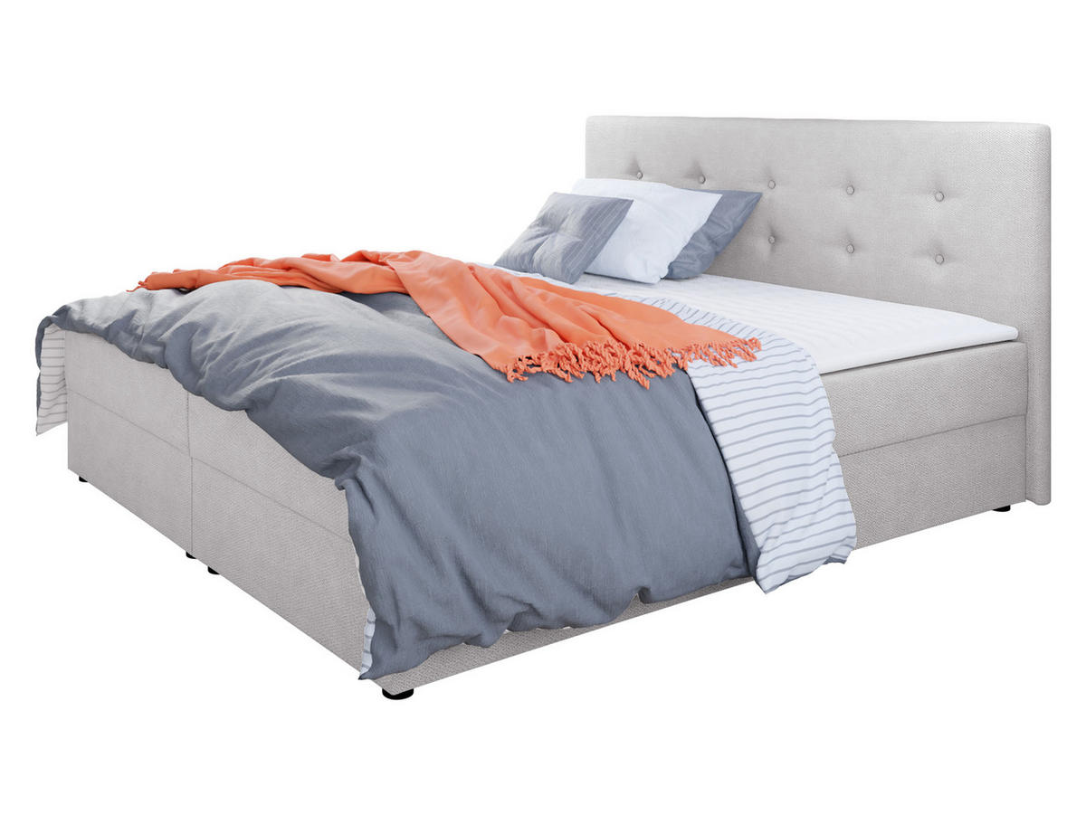 BOXBETT Fado I - Creme/Schwarz, Holz/Kunststoff (160/200cm) - MIRJAN24