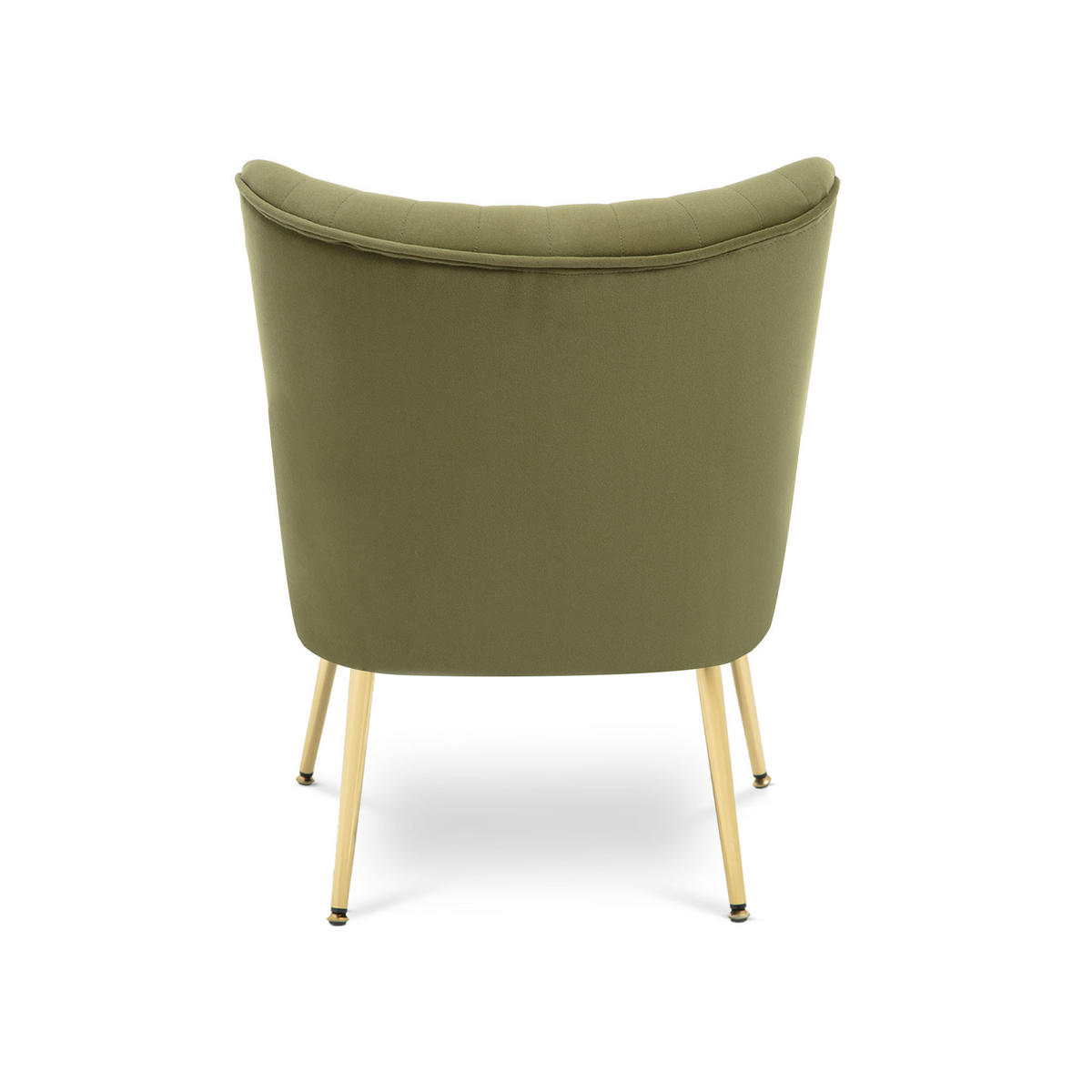 COCKTAILSESSEL 2er-Set Judith aus olivgrünem Samt - Goldfarben/Olivgrün, Holz/Textil (53.5/72/67.5cm) - Sicaan