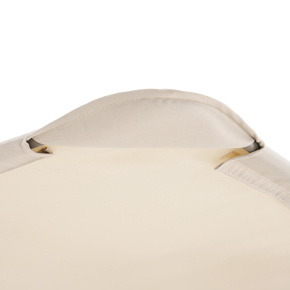 HOLLYWOODSCHAUKEL Garda 2-Sitzer mit Sonnendach und dickem Polster, Beige, Metallrahmen - Beige, Metall (214/202/154cm) - Beautysofa