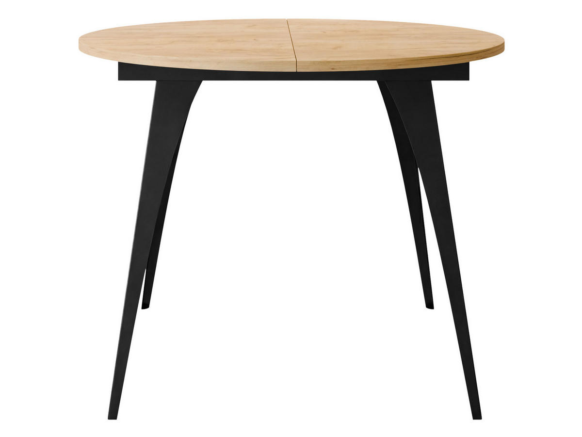 ESSTISCH Carmina 100 - Eichefarben/Schwarz, Holzwerkstoff/Metall (100/100/76cm) - MIRJAN24