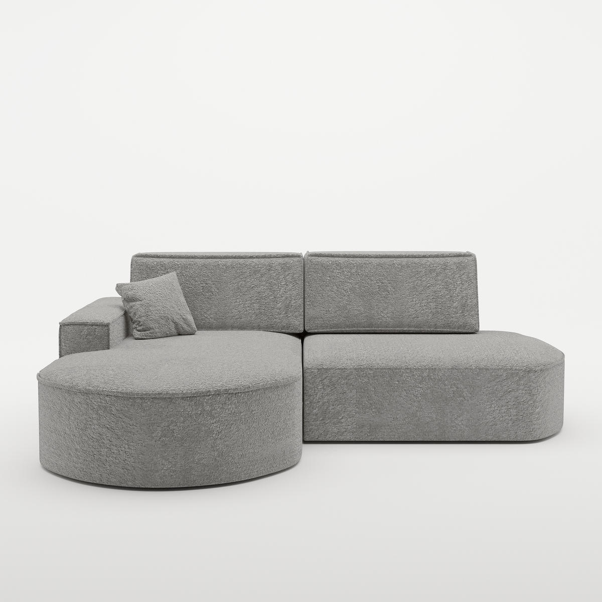 ECKSOFA Modena Pro - Komfort Und Stil stoff Arena Grau Links - Grau, Holz (278/179cm) - Kaiser Möbel