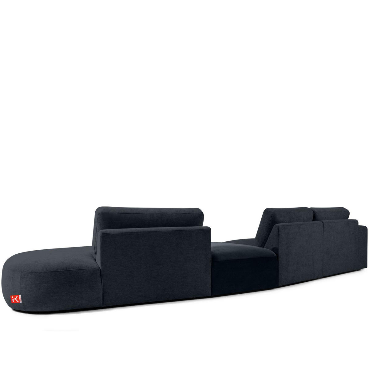 5-SITZER ECKSOFA ZUCCO Chenille rechts, Dunkelblau - Dunkelblau, Textil (430/84/105cm) - KONSIMO®