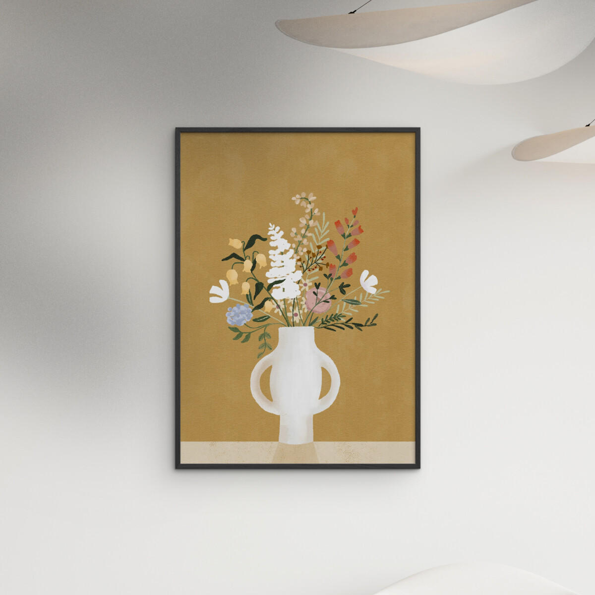 POSTER mit Rahmen Goed Blauw - Autumn Bouquet - Schwarz/Braun, Holz/Papier (50/70cm) - Poster&Frame