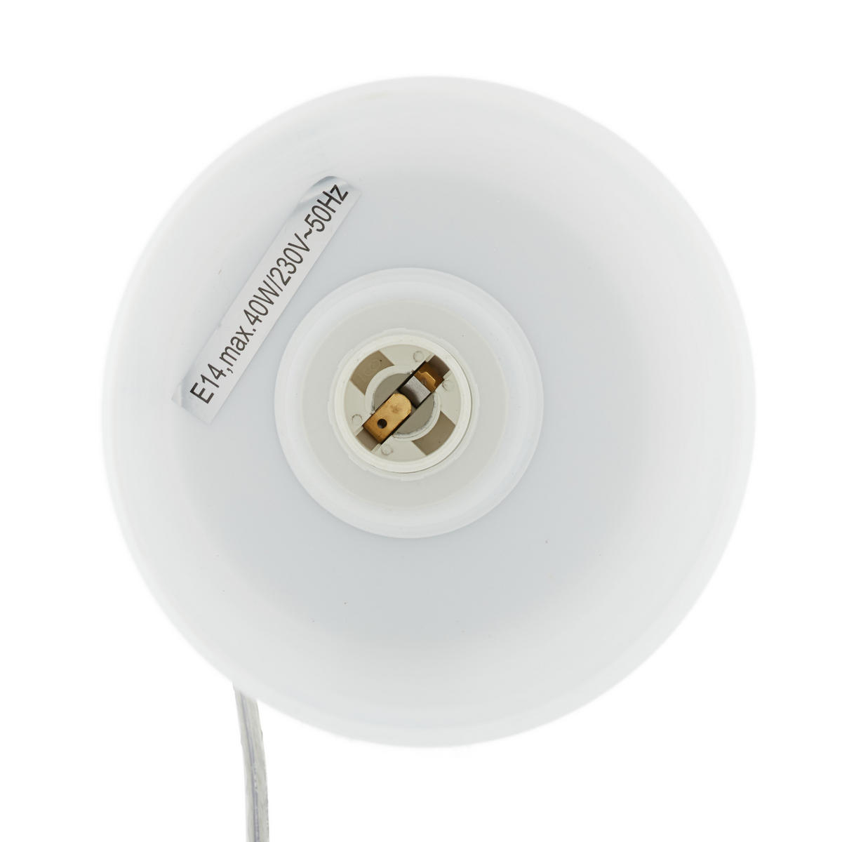 NACHTTISCHLAMPE Dimmbar - Weiß, Glas/Metall (11/11/29cm) - Relaxdays