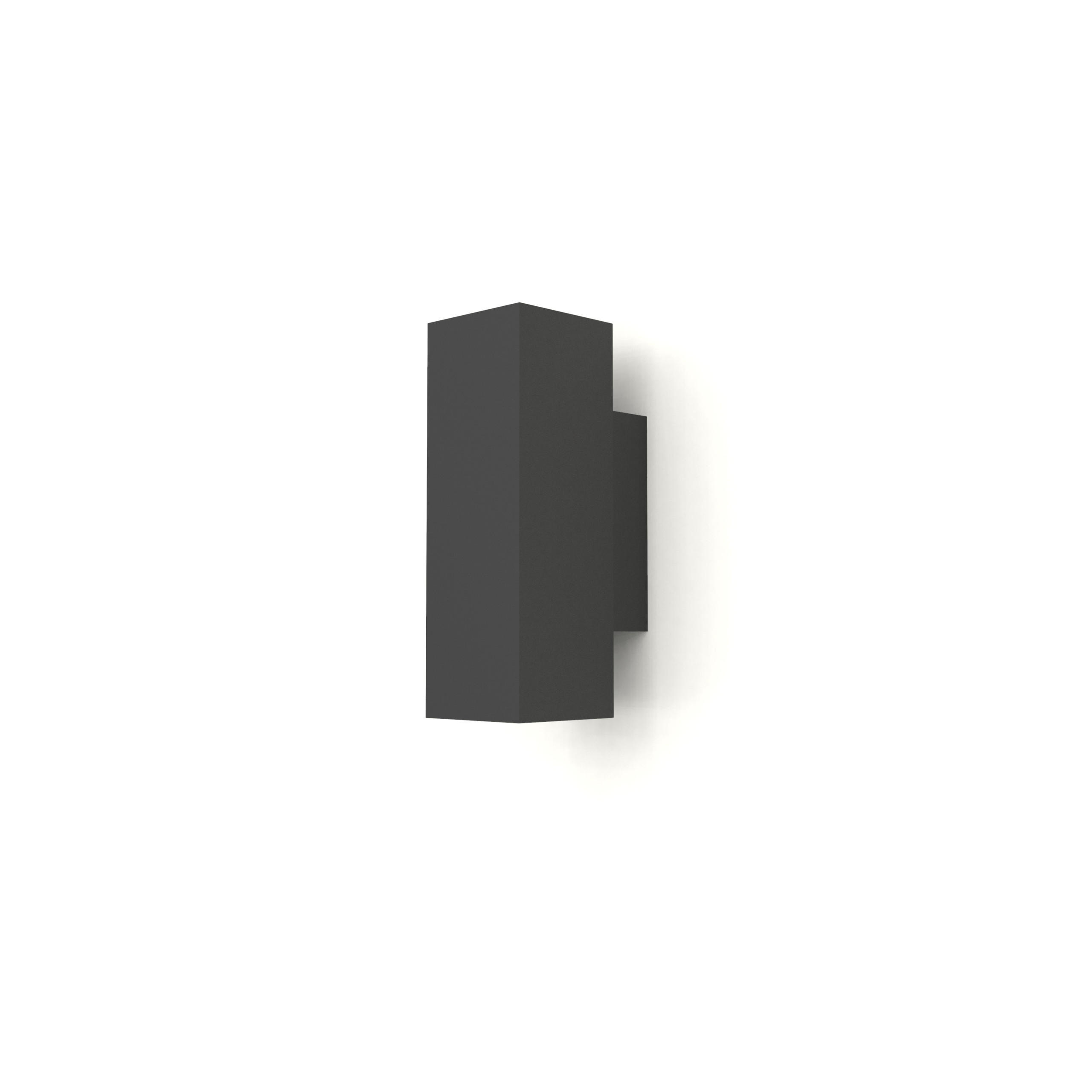 WANDLEUCHTE Cube X2 H18 - Schwarz, Metall (6/18/6cm) - Lumicom