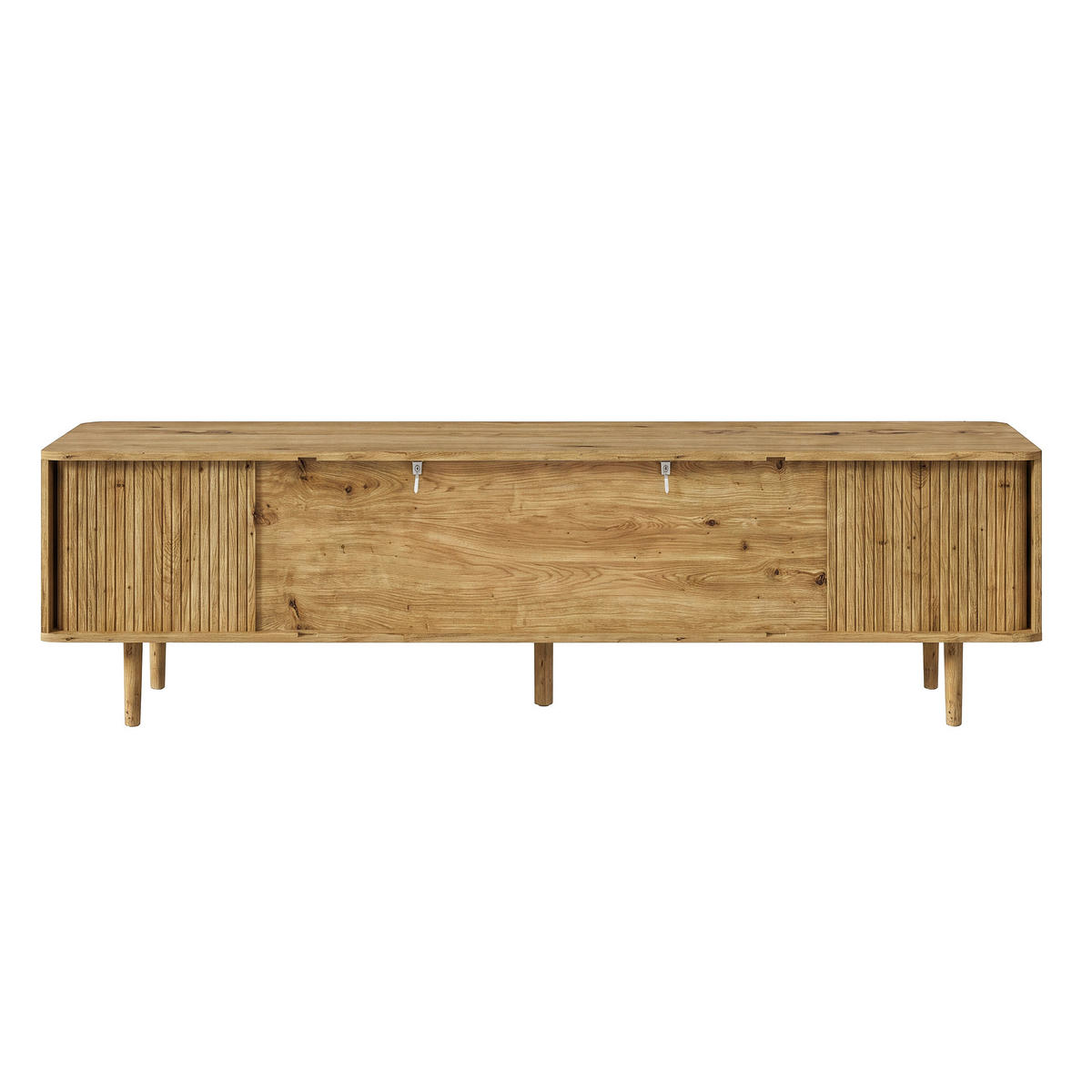 TV-LOWBOARD 165cm mit 4 Schubladen und 2 Schiebetüren - Naturfarben, Holzwerkstoff (165/46/40cm) - FLIEKS