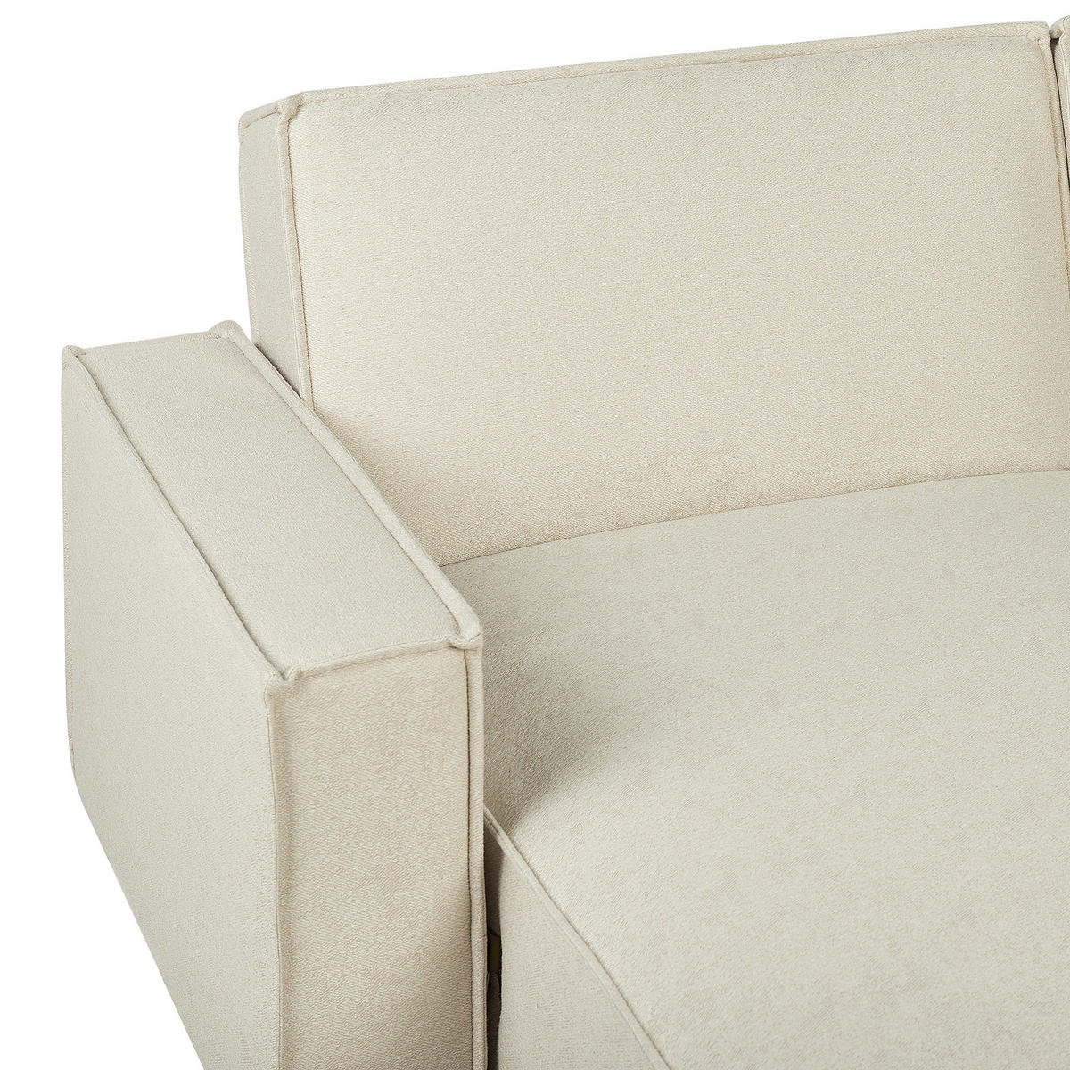 ECKSOFA Leder Beige linksseitig Romedal - Beige, Textil (290/173cm) - Beliani