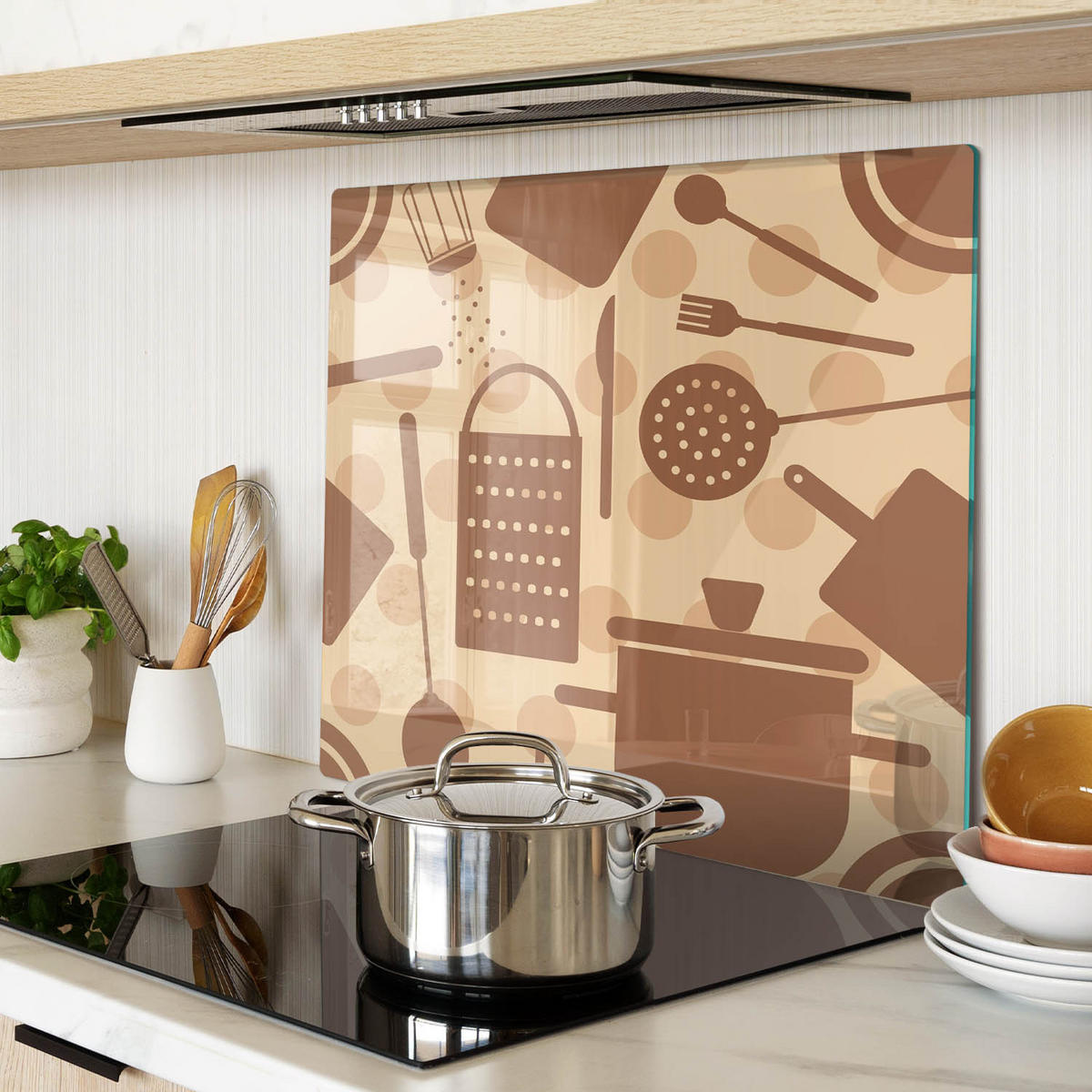 GLASPLATTE 60x52 cm Geschirr - Braun, Glas (60/0.4/52cm) - TULUP