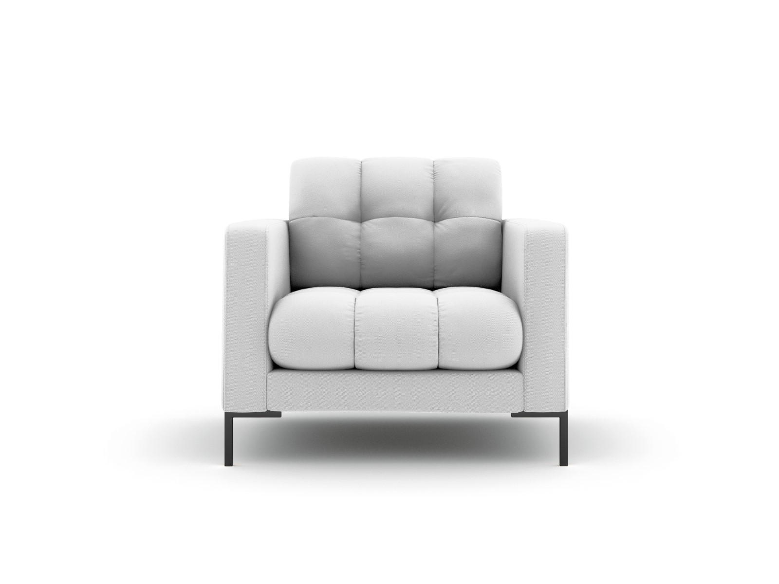 SESSEL Mamaia aus strukturiertem Stoff hellgrau - Hellgrau, Textil (92/75/87cm) - Micadoni