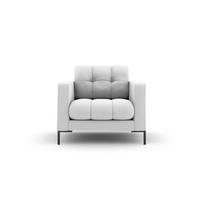 SESSEL Mamaia aus strukturiertem Stoff hellgrau - Hellgrau, Textil (92/75/87cm) - Micadoni