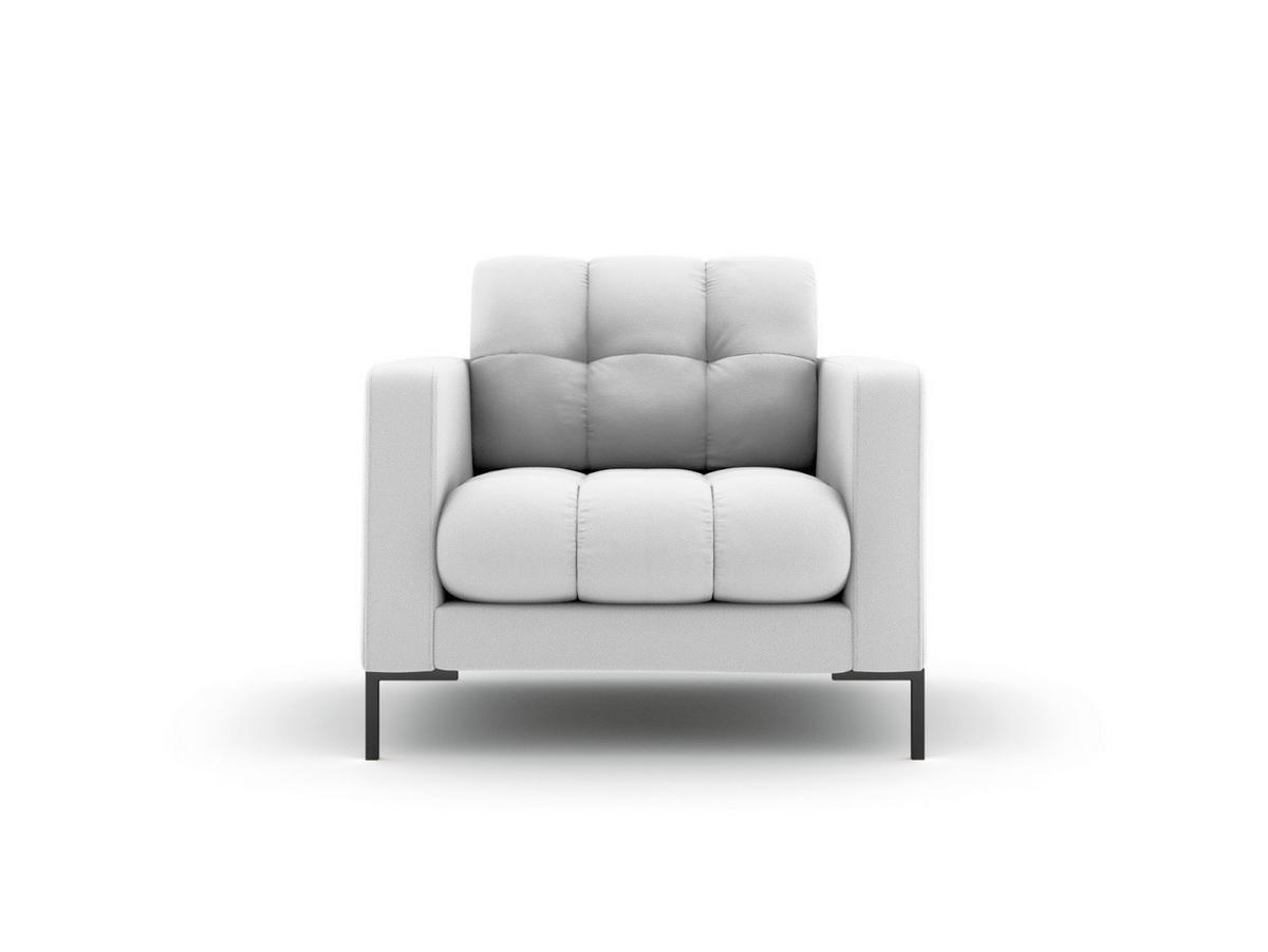 SESSEL Mamaia aus strukturiertem Stoff hellgrau - Hellgrau, Textil (92/75/87cm) - Micadoni