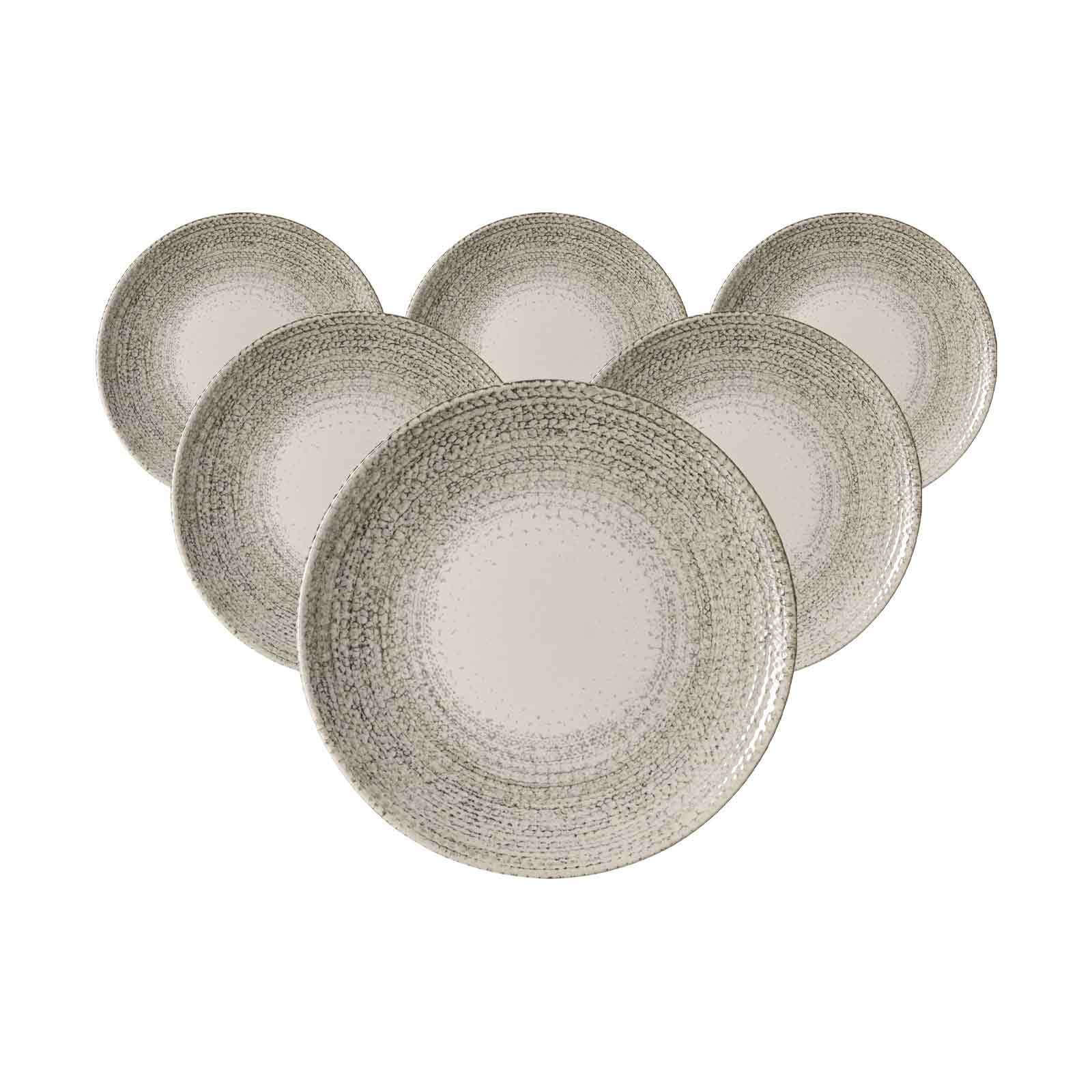 DESSERTTELLER Rimini grau ø 20,5 cm 6er Set - Grau, Keramik (20.5cm) - Ritzenhoff Breker