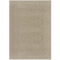 WOLLTEPPICH Uni-Design, mit Randdetails, handgewebt MOLE, Beige 120x170 cm - Beige, Textil (120/170cm) - KADIMA DESIGN