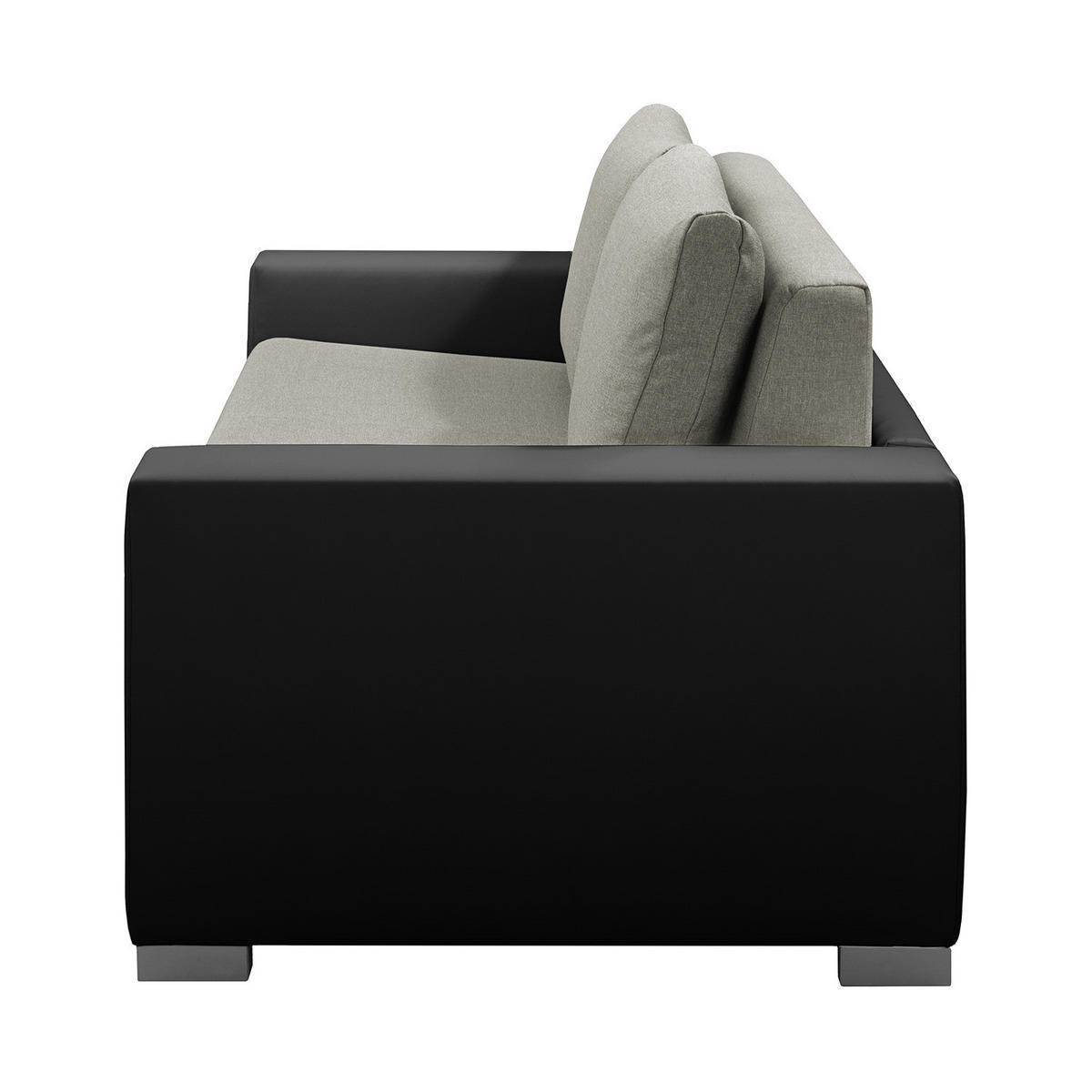 SCHLAFSOFA - Schwarz, Kunststoff/Textil (153/90/90cm) - home24