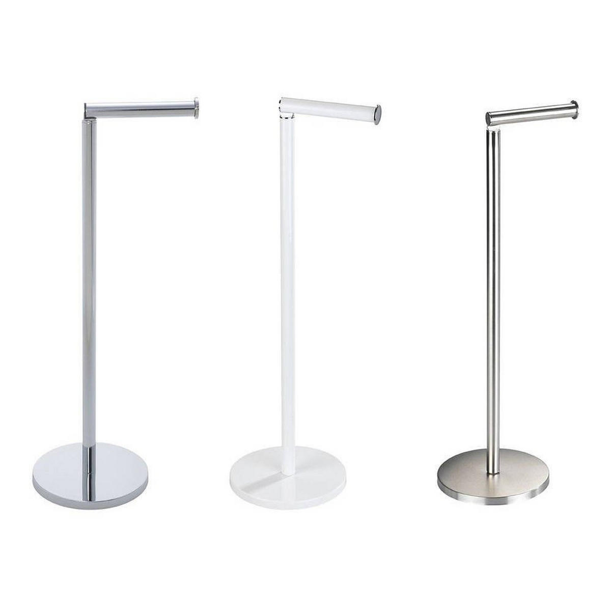 TOILETTENPAPIERHALTER in 1 - Edelstahl rostfrei 17/17/54 cm - Silberfarben, Metall (17/54/17cm) - Wenko