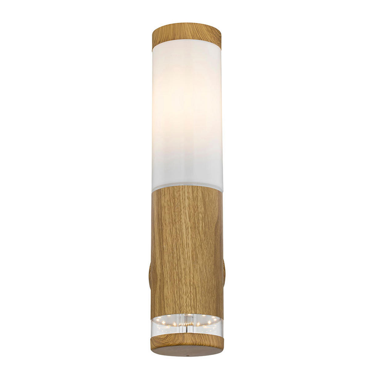 LED AUSSEN-WANDLEUCHTE Edelstahl Braun - Braun, Metall (8.5/35/14.2cm) - Globo Lighting