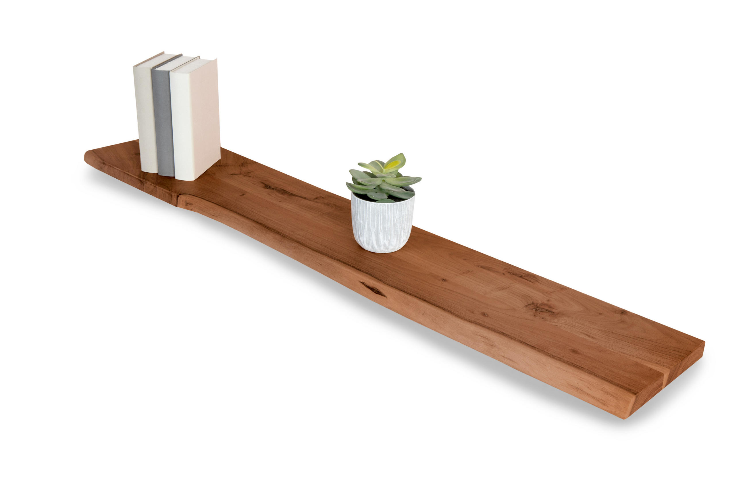 WANDREGAL AMANDA - Braun/Akaziefarben, Holz (120/3/20cm) - SAM