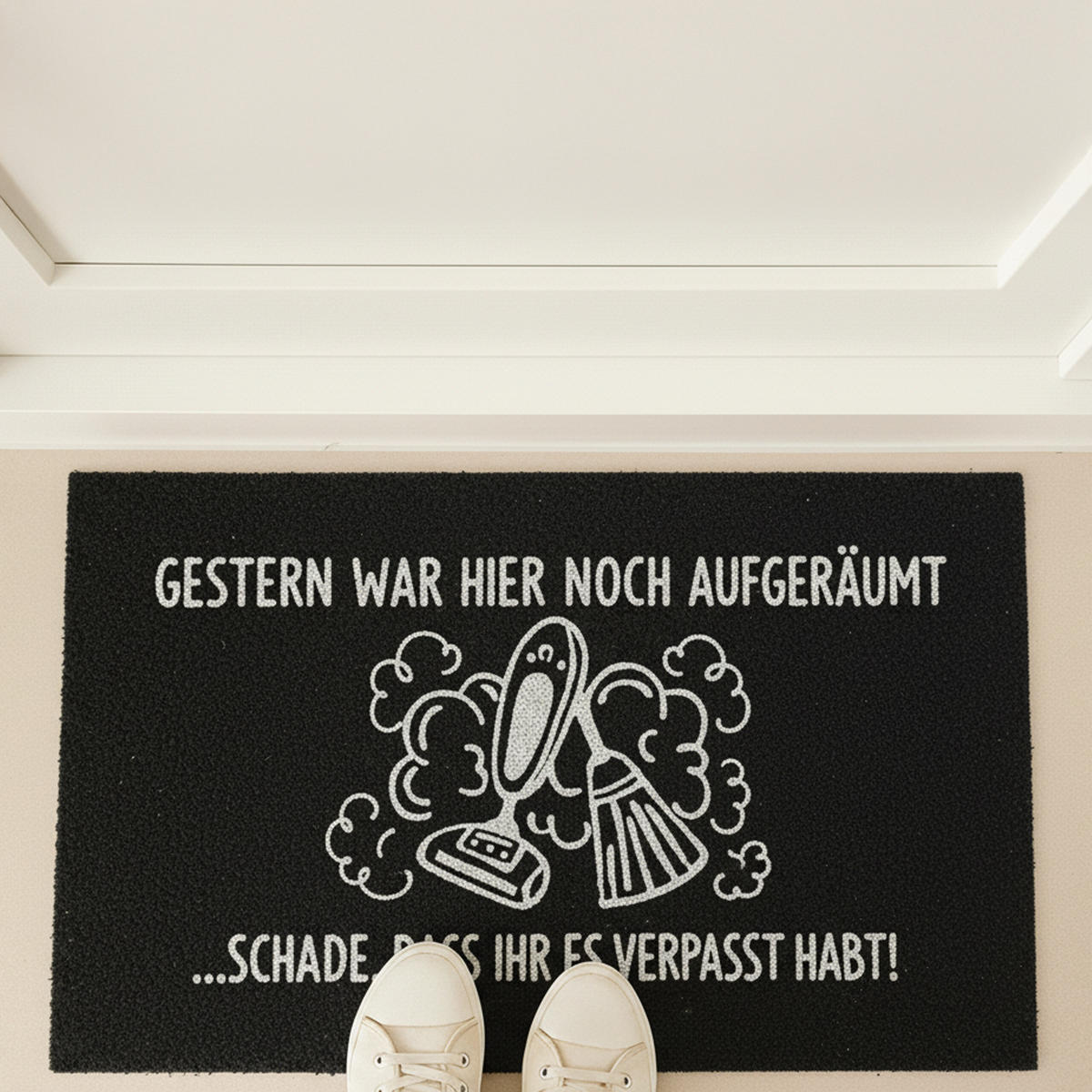 ROHOŽ - černá, textil/plast (60/40cm) - Relaxdays