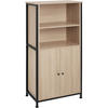 HIGHBOARD Doncaster,mit höhenverstellbaren Füßen, 60 x 38 x 125 cm,Industrial Holz hell, Eiche Sonoma - Naturfarben, Holzwerkstoff (38/125/60cm) - tectake