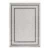 TEPPICH Outdoor Flachgewebe Bordüre Polypropylen Balkon Creme Läufer 60x100 - Creme, Textil (60/100cm) - KADIMA DESIGN